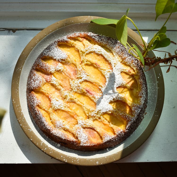 delicious peach tart